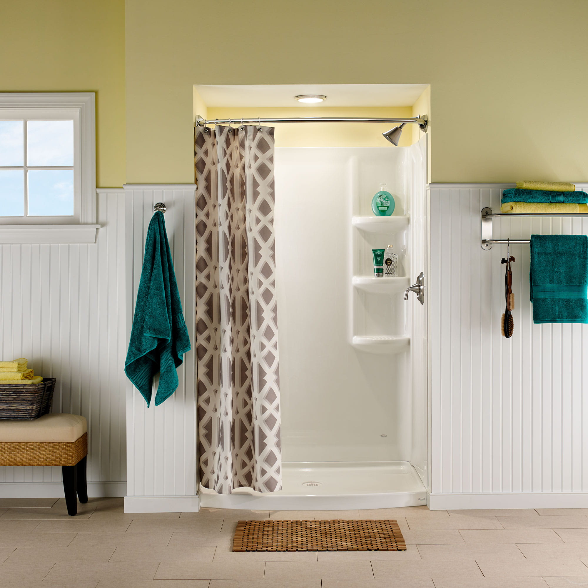 Ovation 48x30inch Low Threshold Shower Base Center Drain